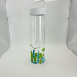 Starbucks You are here Collection 18.5OZ Glass Water Bottle. Seattle. New.